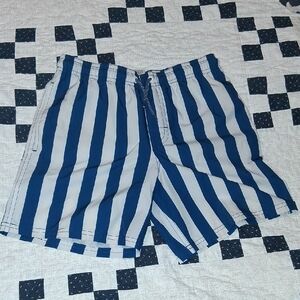 Wonder Nation Navy and White Striped Shorts